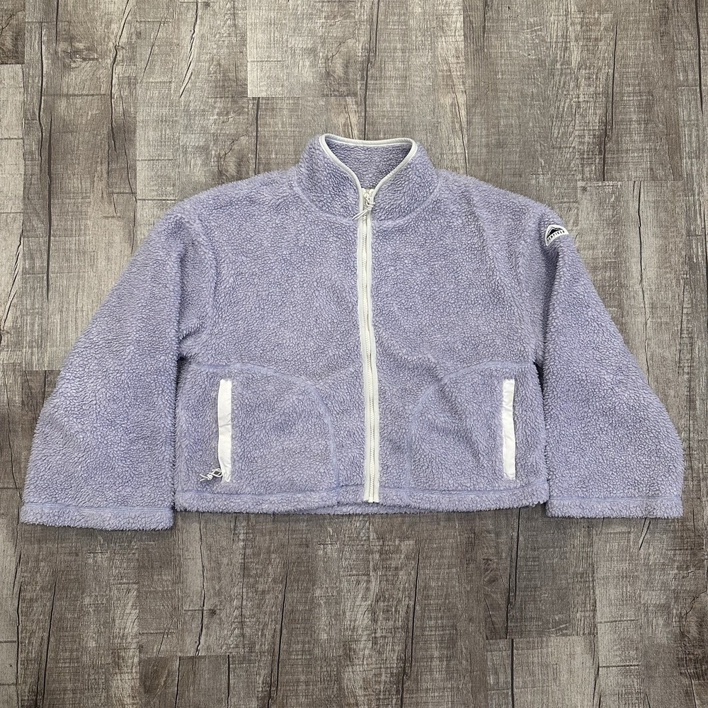 Madewell Penfield Haight Fleece Jacket‎ Womens Small Purple Sherpa Oversized Zip